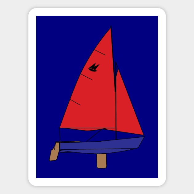 Mirror Dinghy Sailboat Magnet by CHBB